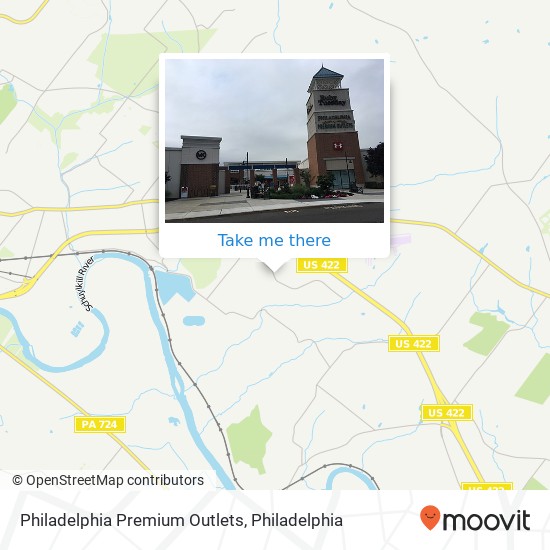 Mapa de Philadelphia Premium Outlets