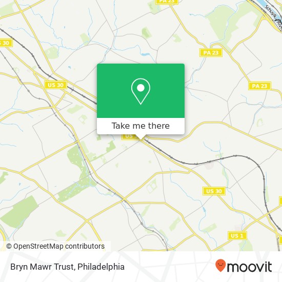 Bryn Mawr Trust map