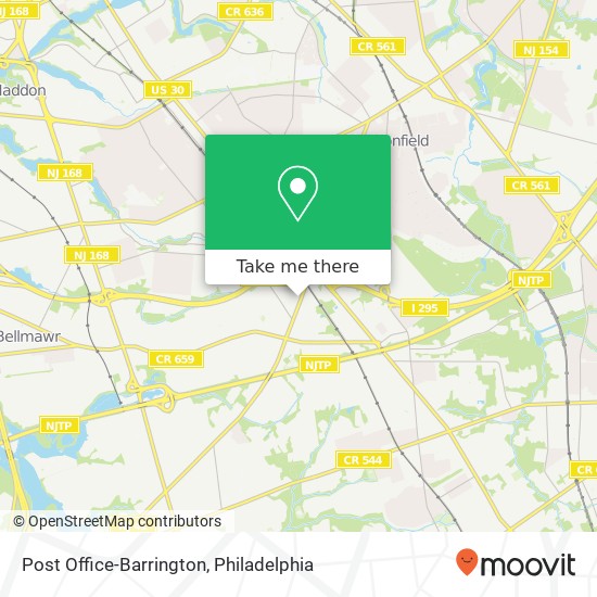 Post Office-Barrington map