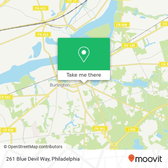 Mapa de 261 Blue Devil Way