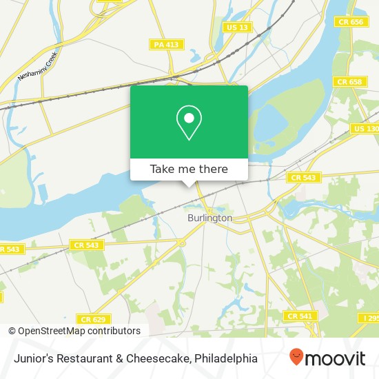 Mapa de Junior's Restaurant & Cheesecake