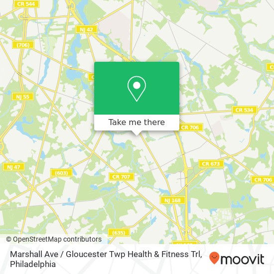 Marshall Ave / Gloucester Twp Health & Fitness Trl map