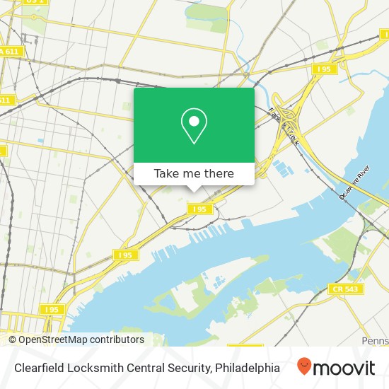 Mapa de Clearfield Locksmith Central Security