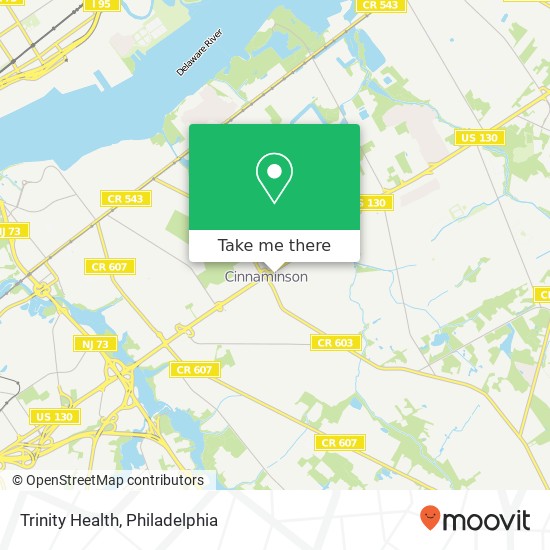 Trinity Health map