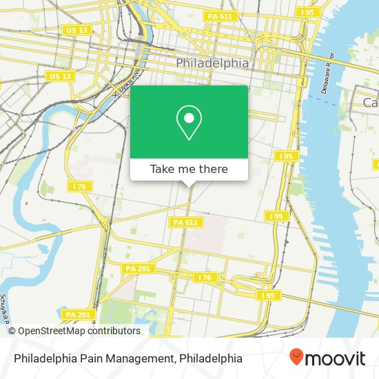 Philadelphia Pain Management map