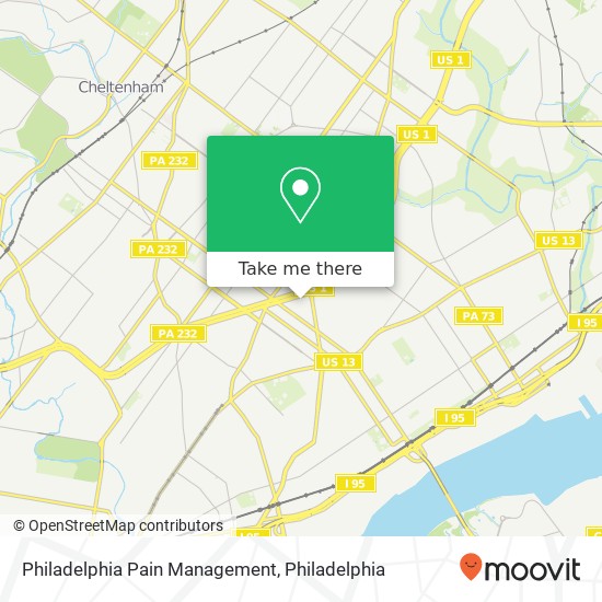 Philadelphia Pain Management map