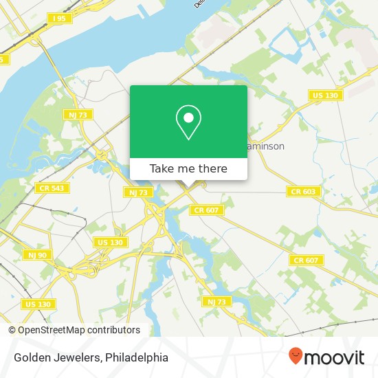 Golden Jewelers map