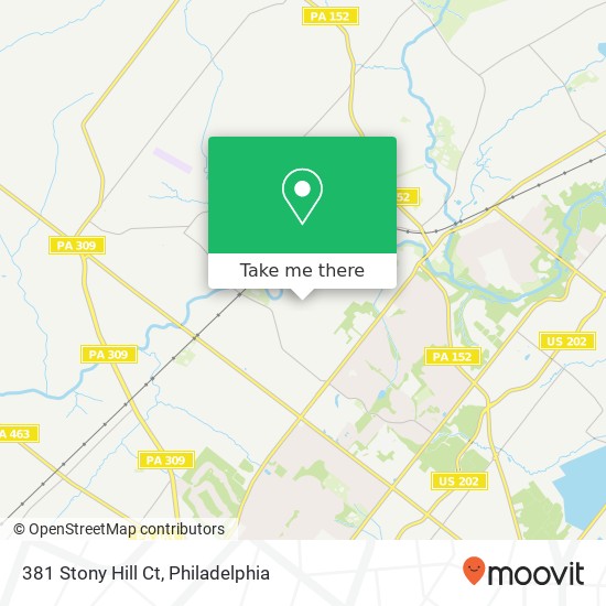 Mapa de 381 Stony Hill Ct