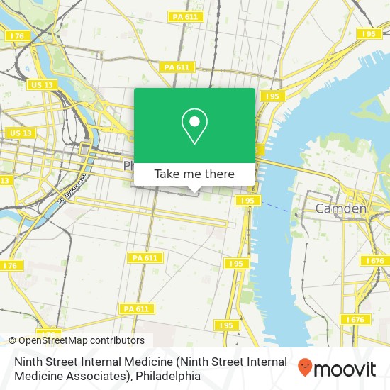 Mapa de Ninth Street Internal Medicine