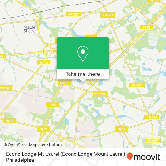 Mapa de Econo Lodge-Mt Laurel