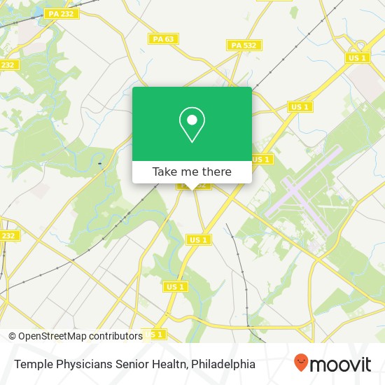 Mapa de Temple Physicians Senior Healtn