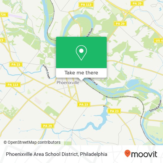 Mapa de Phoenixville Area School District