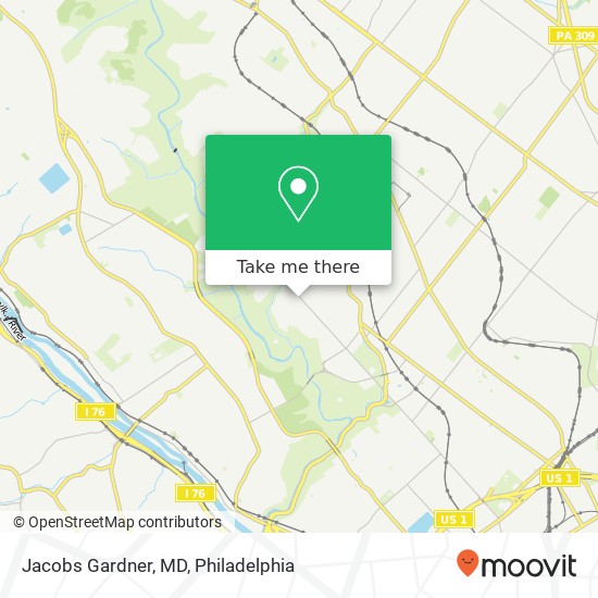 Jacobs Gardner, MD map