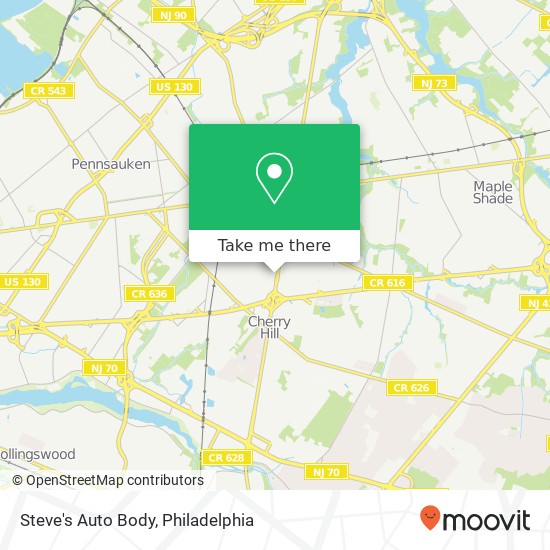Mapa de Steve's Auto Body