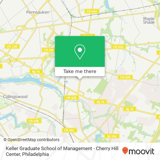 Keller Graduate School of Management - Cherry Hill Center map