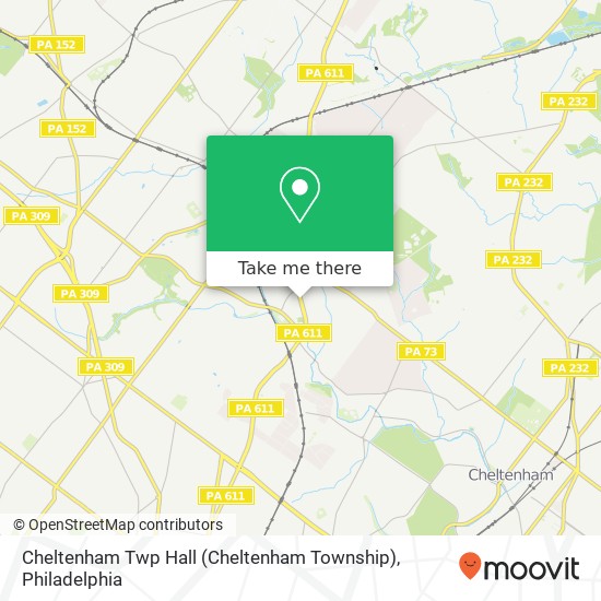 Cheltenham Twp Hall (Cheltenham Township) map