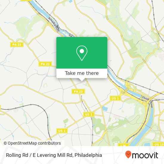 Rolling Rd / E Levering Mill Rd map