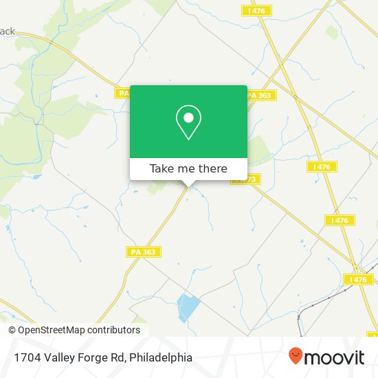 Mapa de 1704 Valley Forge Rd