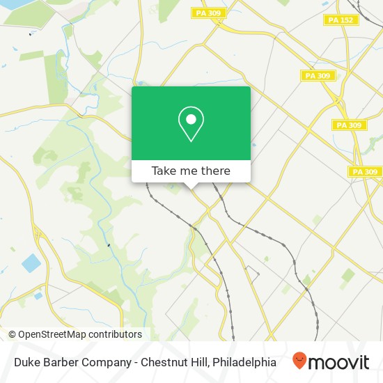 Duke Barber Company - Chestnut Hill map