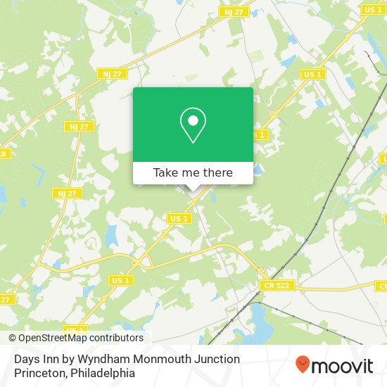 Mapa de Days Inn by Wyndham Monmouth Junction Princeton