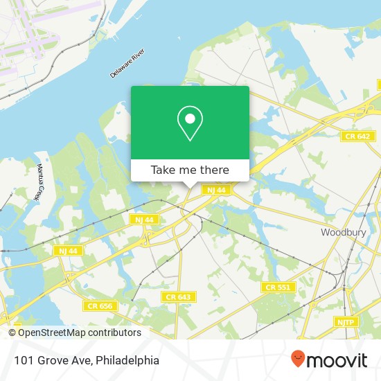 Mapa de 101 Grove Ave
