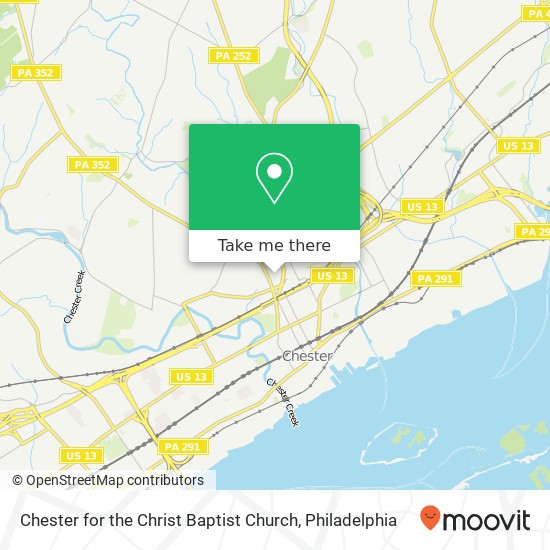 Mapa de Chester for the Christ Baptist Church