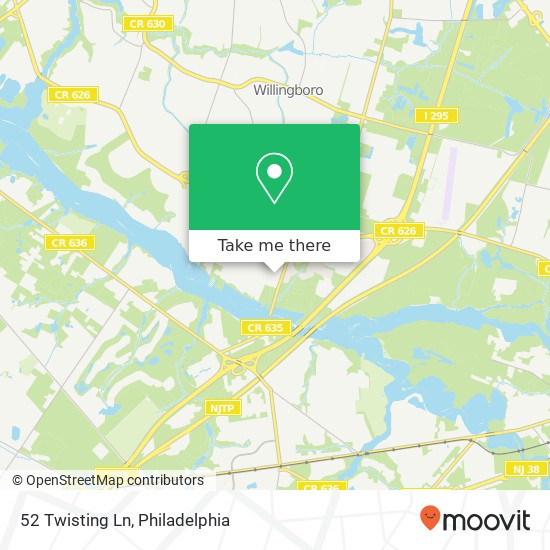 Mapa de 52 Twisting Ln