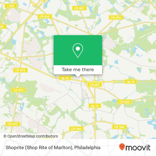 Mapa de Shoprite (Shop Rite of Marlton)