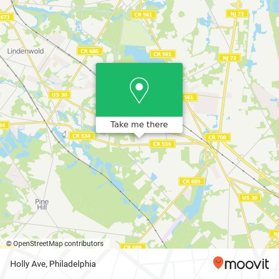 Mapa de Holly Ave