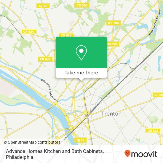 Mapa de Advance Homes Kitchen and Bath Cabinets