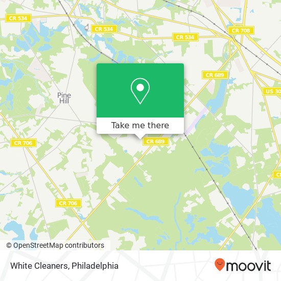 White Cleaners map