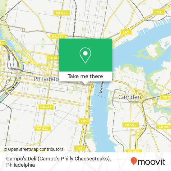 Mapa de Campo's Deli (Campo's Philly Cheesesteaks)