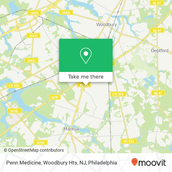 Penn Medicine, Woodbury Hts, NJ map