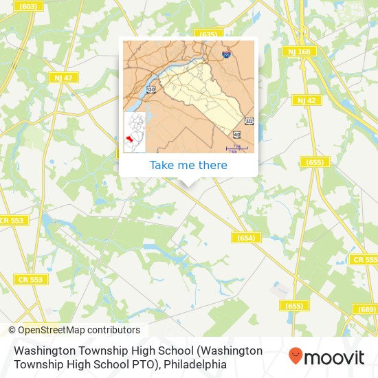 Washington Township High School map