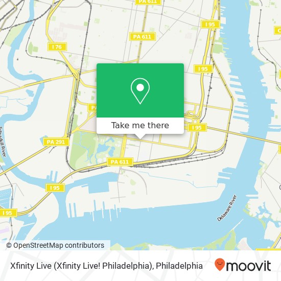Xfinity Live (Xfinity Live! Philadelphia) map