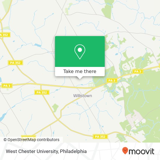 Mapa de West Chester University