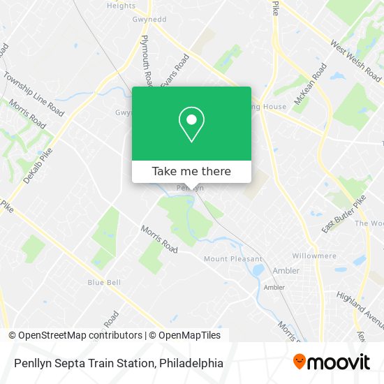 Penllyn Septa Train Station map