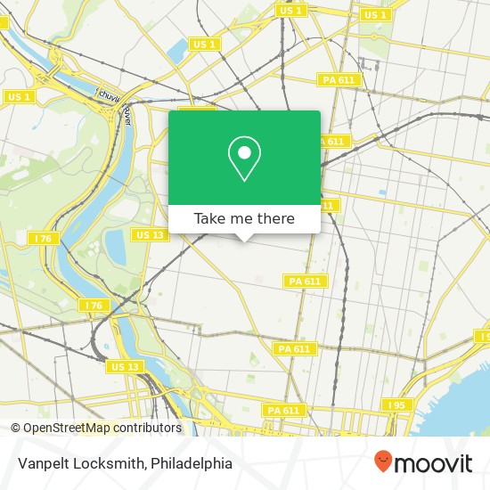 Vanpelt Locksmith map