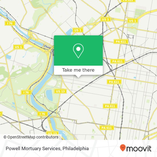 Powell Mortuary Services map