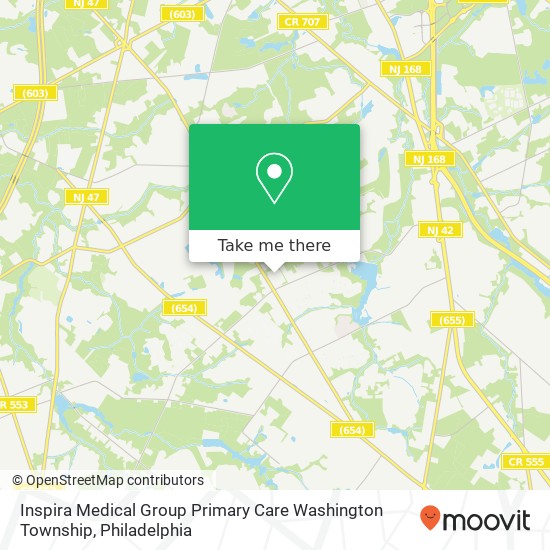 Inspira Medical Group Primary Care Washington Township map