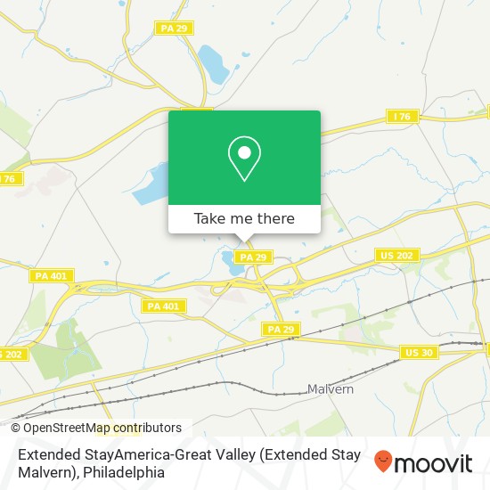 Extended StayAmerica-Great Valley (Extended Stay Malvern) map