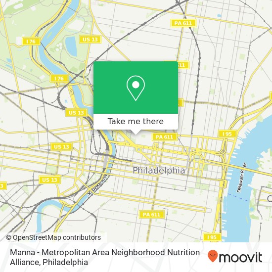 Manna - Metropolitan Area Neighborhood Nutrition Alliance map