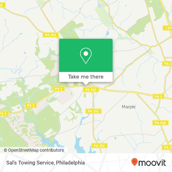 Sal's Towing Service map