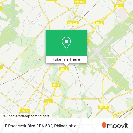 E Roosevelt Blvd / PA-532 map