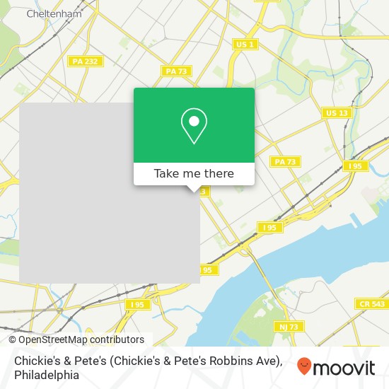 Chickie's & Pete's (Chickie's & Pete's Robbins Ave) map