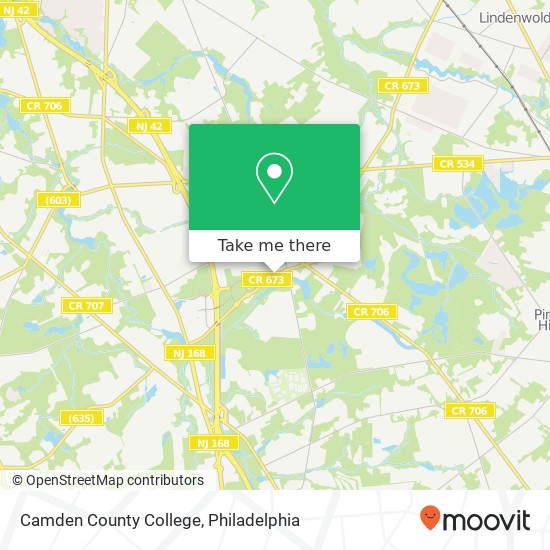 Camden County College map