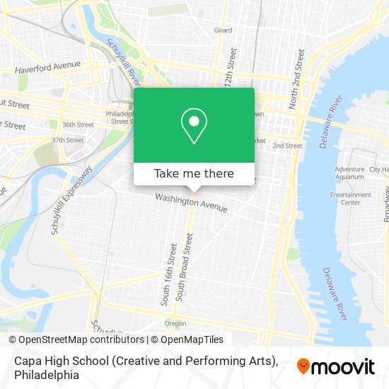 Mapa de Capa High School (Creative and Performing Arts)