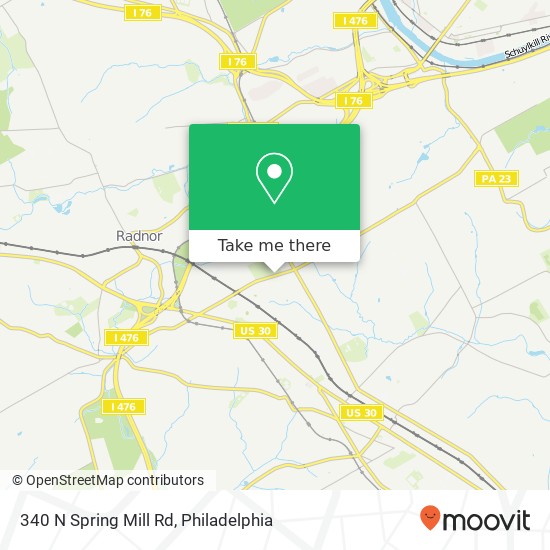 340 N Spring Mill Rd map
