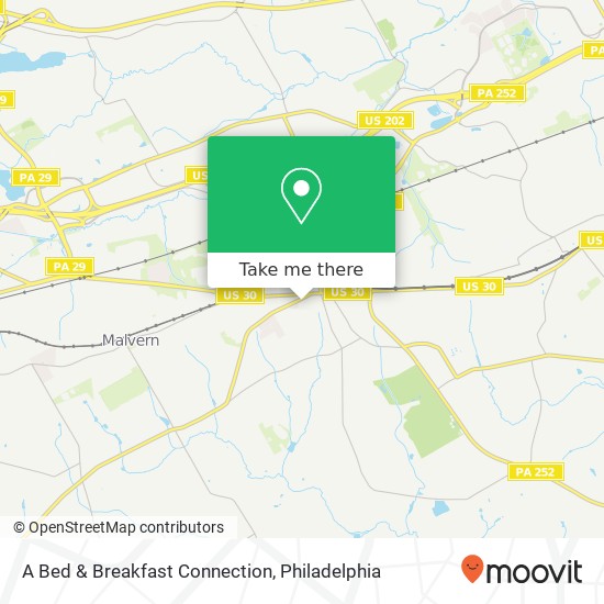 A Bed & Breakfast Connection map