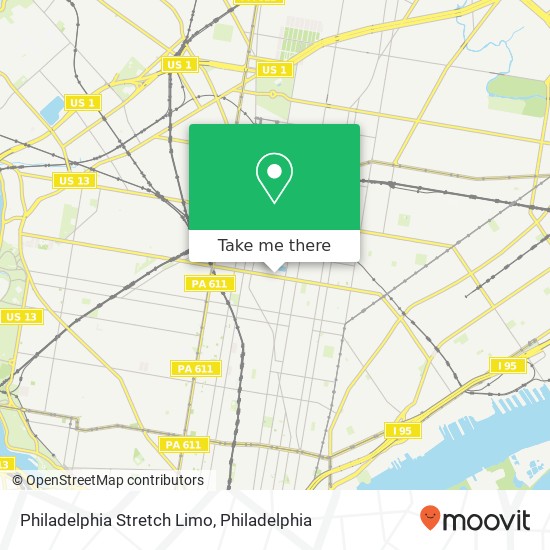 Mapa de Philadelphia Stretch Limo
